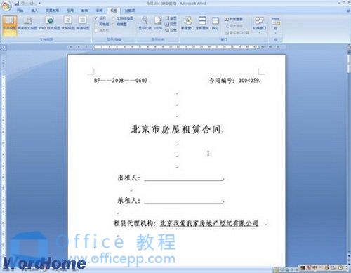 Word2007五种视图解析