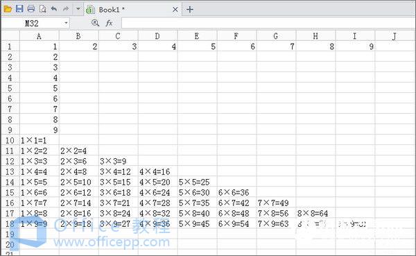 WPS表格怎么制作九九乘法表 WPS表格制作九九乘法表教程